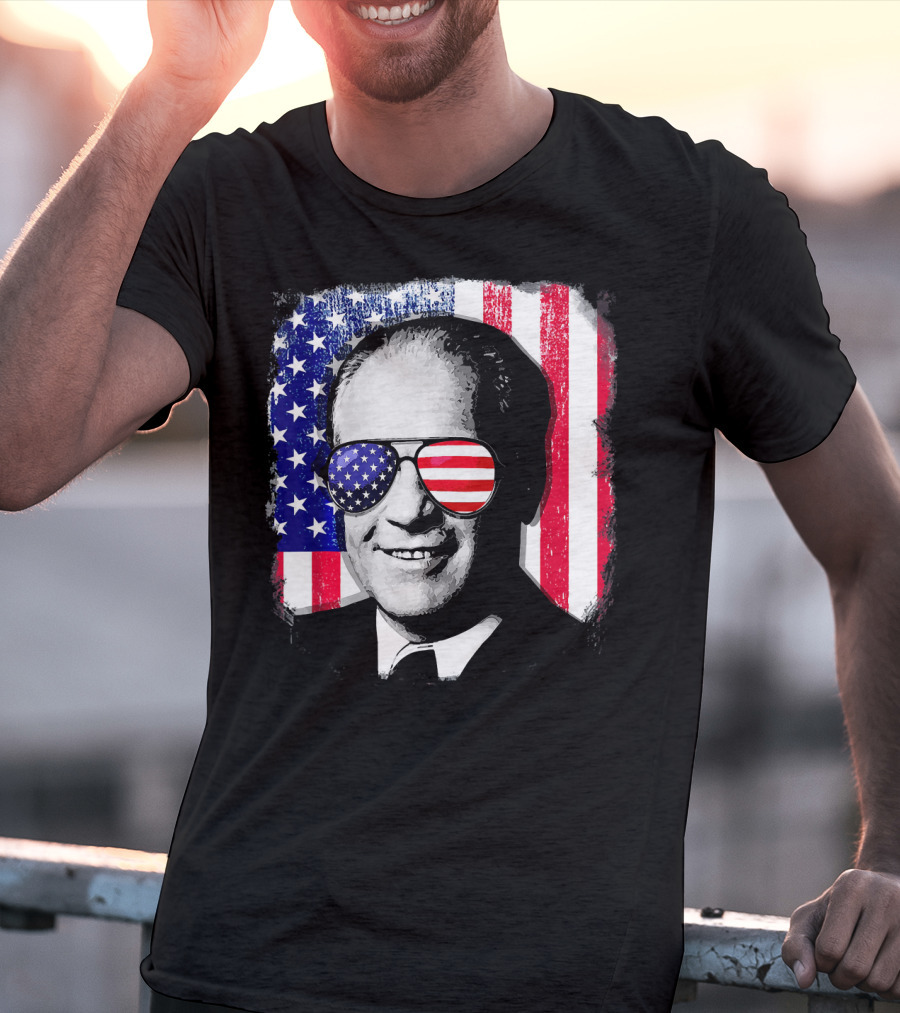 Gerald Ford American Flag Sunglasses Independence Day T-Shirt