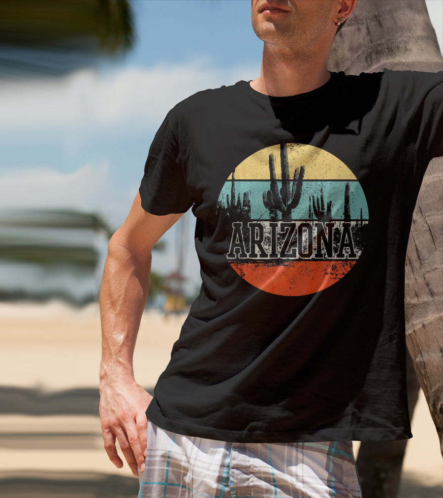 Arizona Desert Vintage Cactus Retro USA T-Shirt