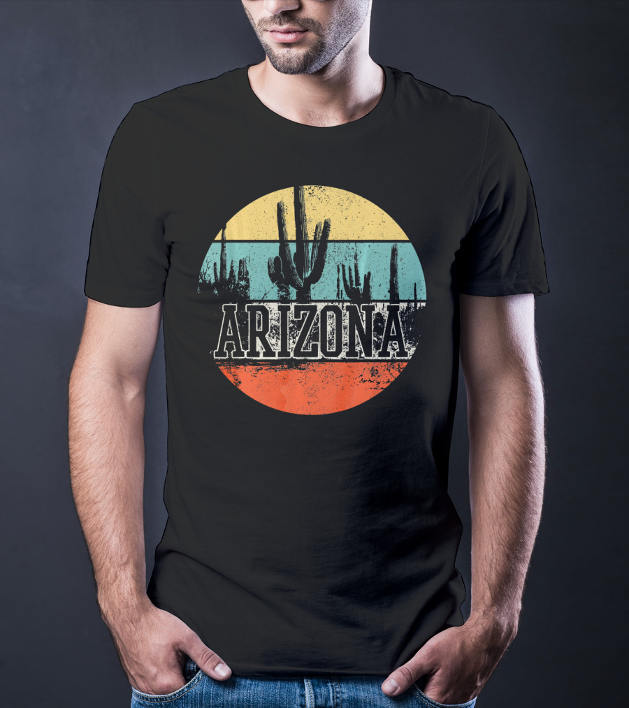 Arizona Desert Vintage Cactus Retro USA T-Shirt