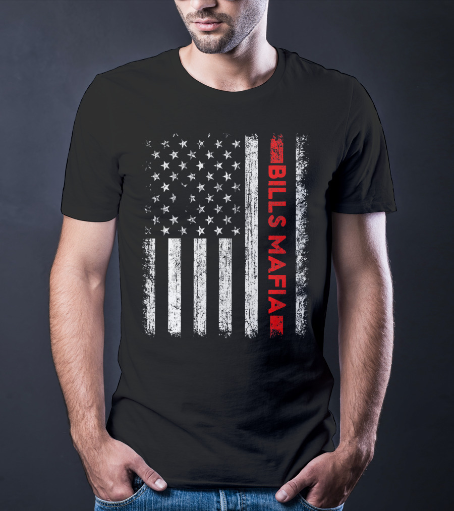 American Flag Bills Mafia Patriotic Buff T-Shirt