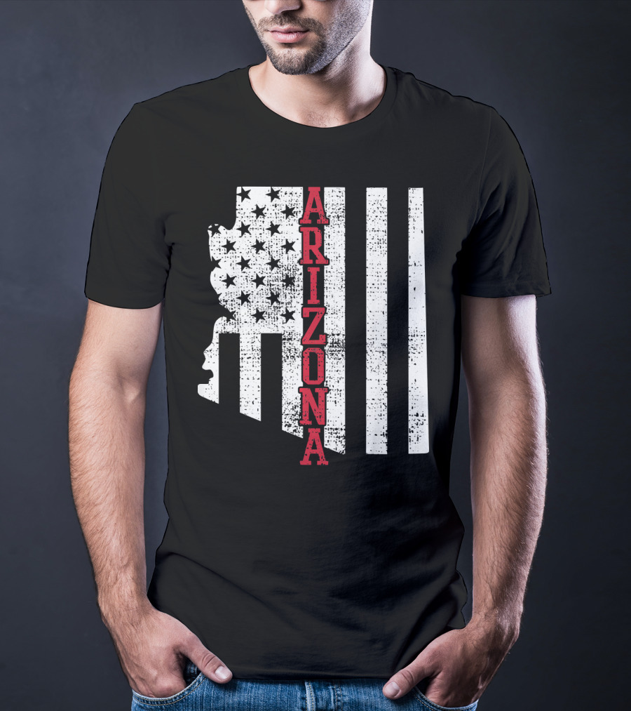 Arizona State Vintage USA Flag Patriotic T-Shirt