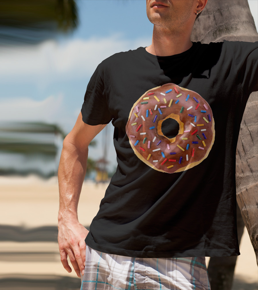 Chocolate Glaze Doughnut Donut With Sprinkles T-Shirt