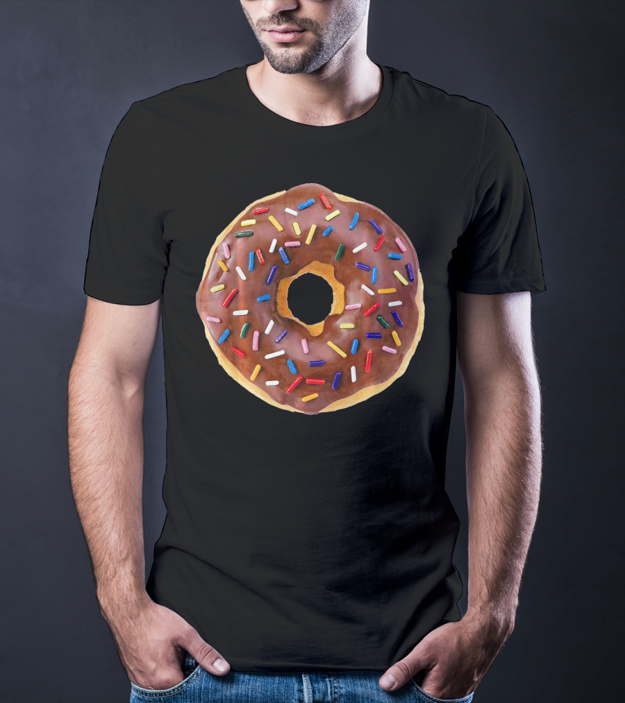 Chocolate Donut With Colorful Sprinkles T-Shirt