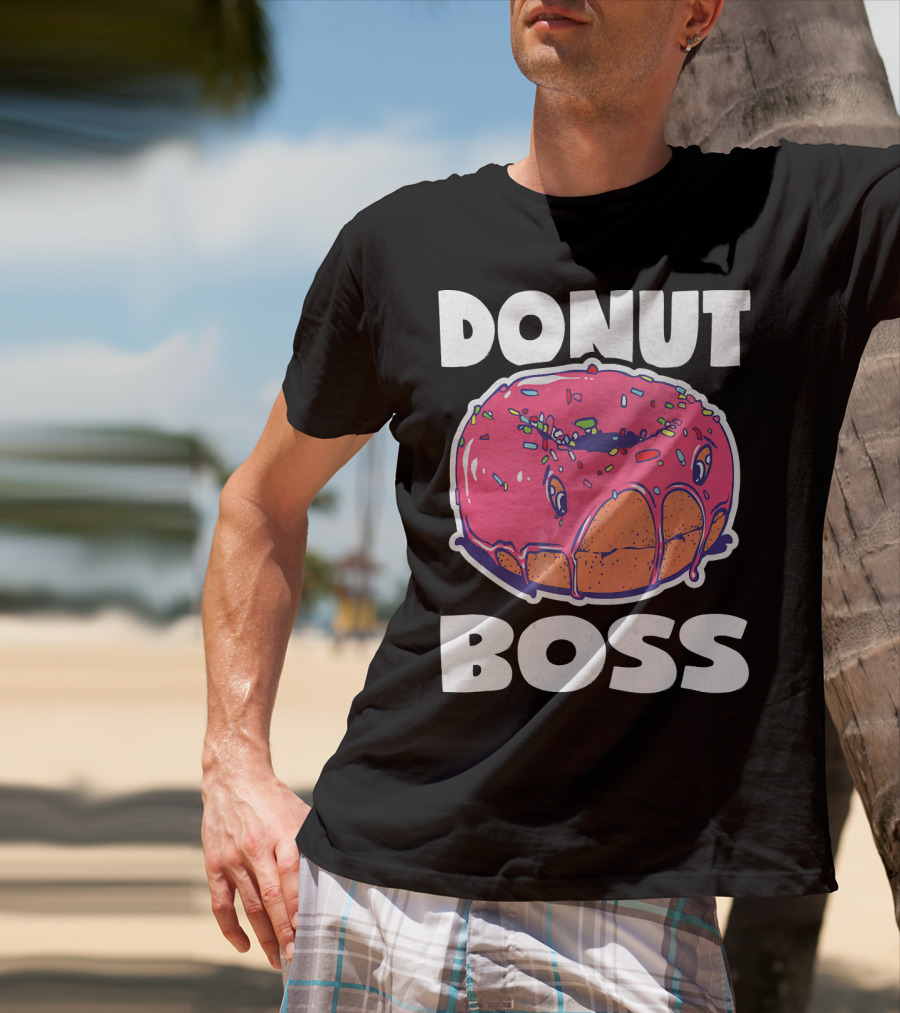 Donut Boss Vintage Baked Fried Cake Donut T-Shirt