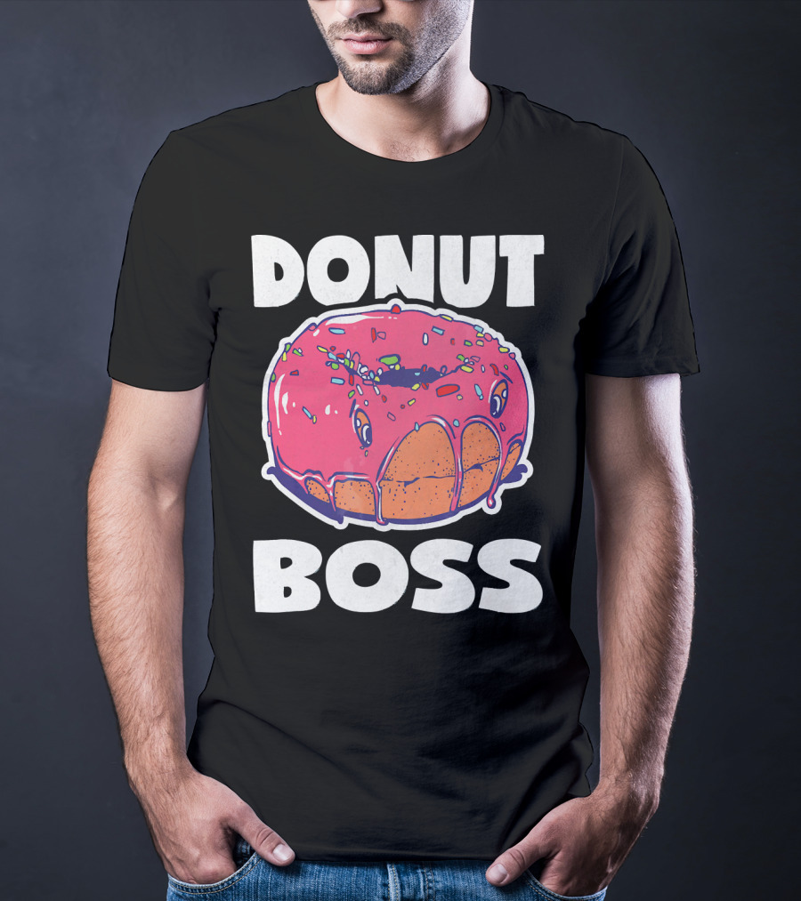 Donut Boss Vintage Baked Fried Cake Donut T-Shirt