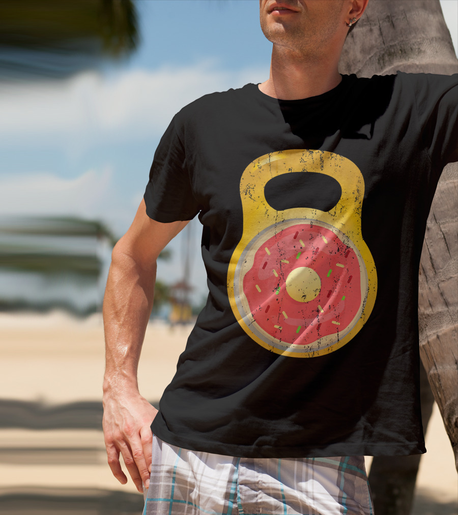 Funny Fitness Donut Kettlebell Doughnut T-Shirt