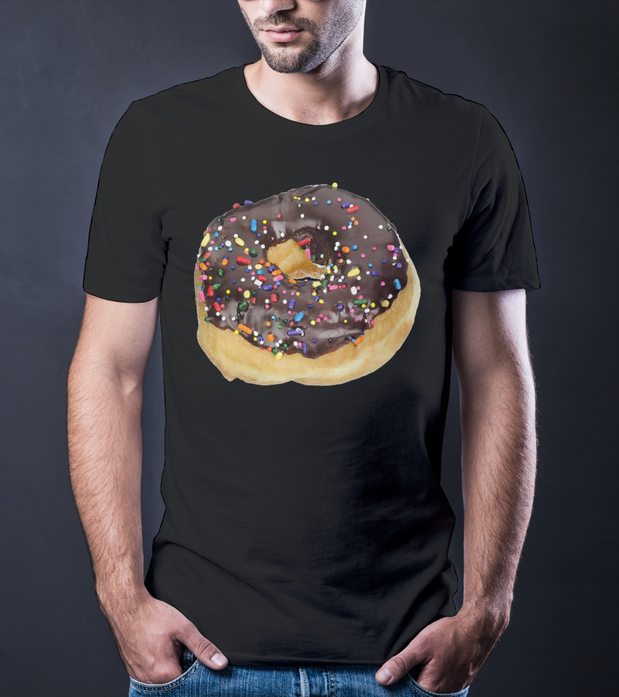 Chocolate Icing Colorful Sprinkles Donut Delight T-Shirt