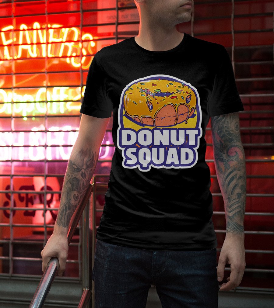 Donut Squad Retro Superhero Baked Fried Colorful Sprinkles T-Shirt