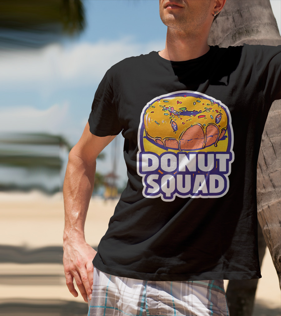 Donut Squad Retro Superhero Baked Fried Colorful Sprinkles T-Shirt