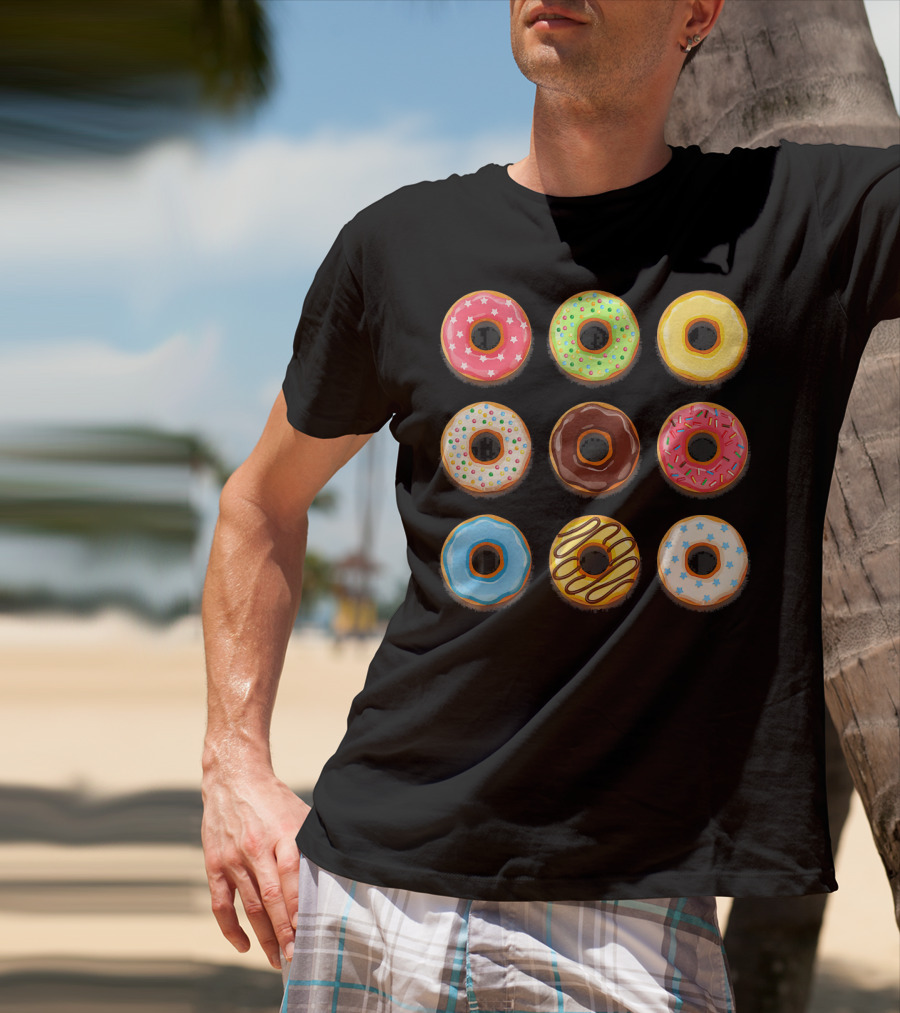 Donuts Sweet Mom Teens Girls Colorful T-Shirt