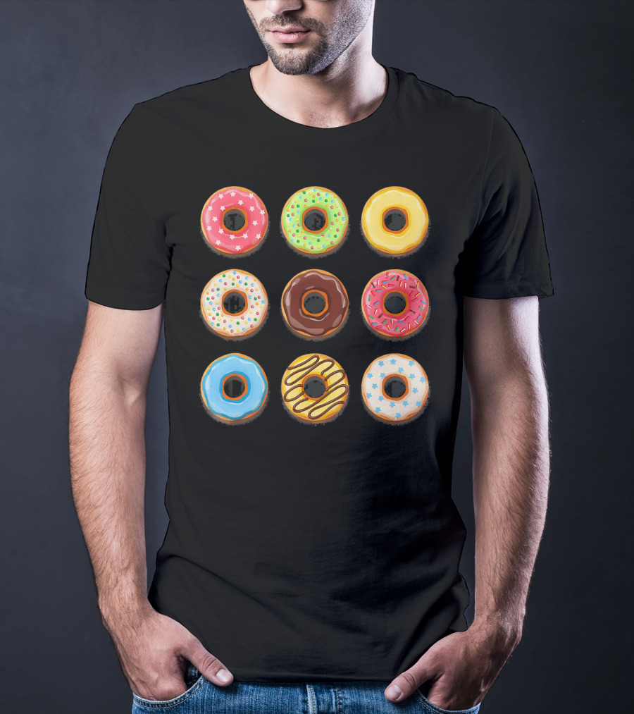 Donuts Sweet Mom Teens Girls Colorful T-Shirt