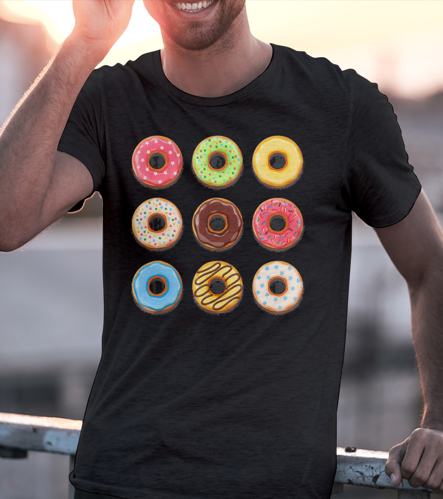 Donuts Sweet Mom Teens Girls Colorful T-Shirt