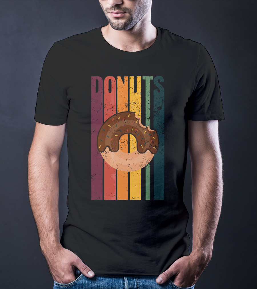 Vintage Donuts Lover Chocolate Sprinkles T-Shirt