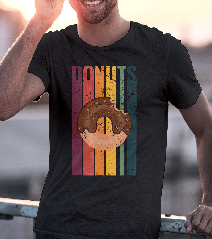 Vintage Donuts Lover Chocolate Sprinkles T-Shirt