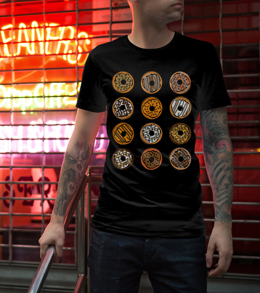 Box Of Donuts Cute Donut Dough Sweet Treats Variety T-Shirt