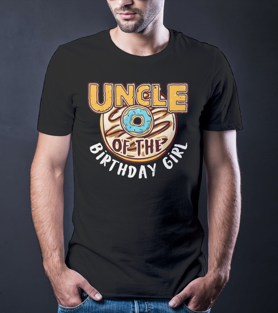 Uncle Of The Birthday Girl Donut T-Shirt