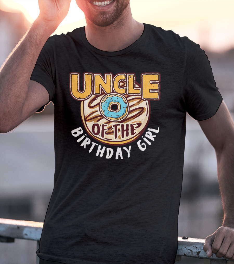 Uncle Of The Birthday Girl Donut T-Shirt