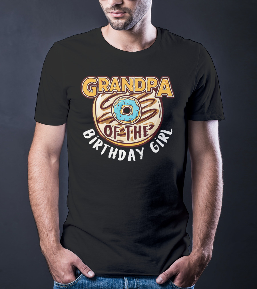 Grandpa Of The Birthday Girl Donut T-Shirt