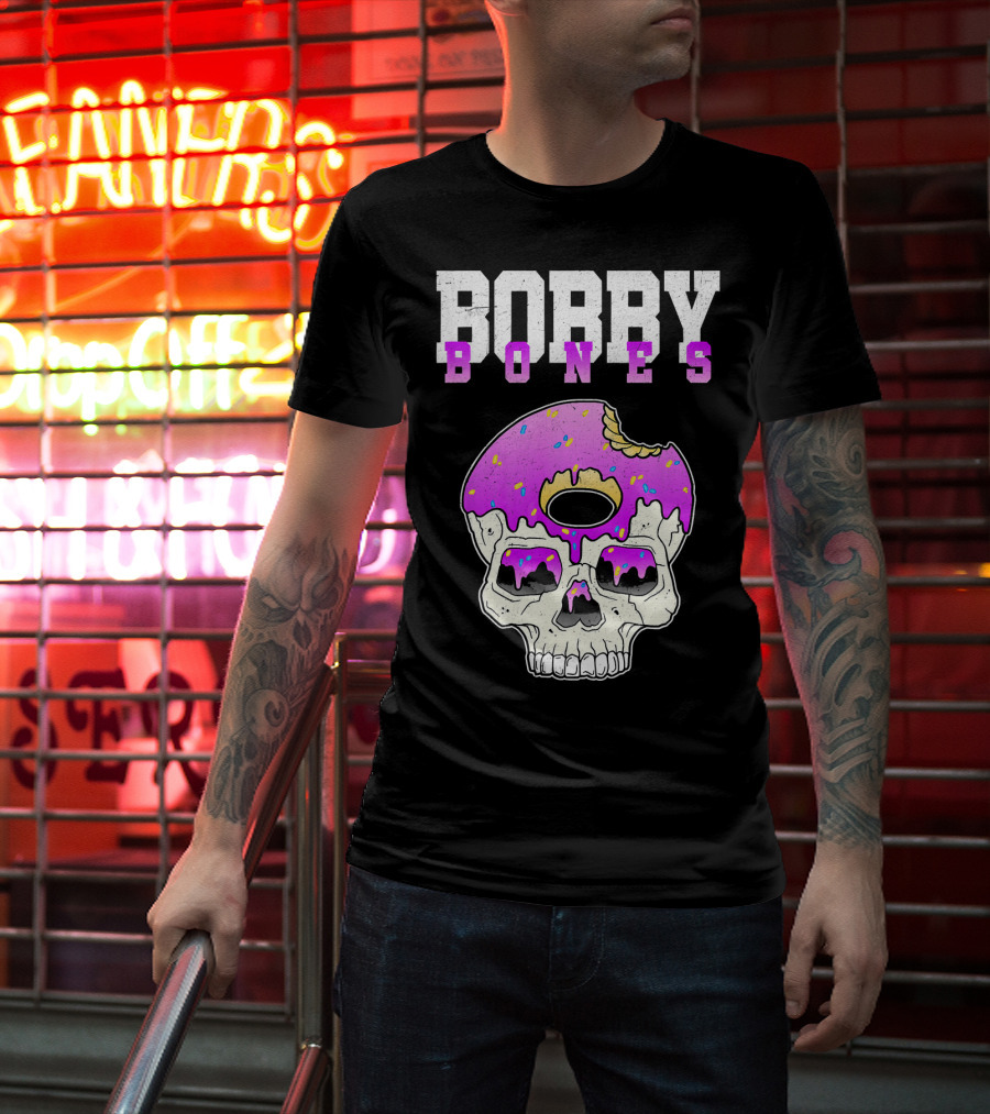 Bobby Bones Skull Donut Pink Sweet Death T-Shirt