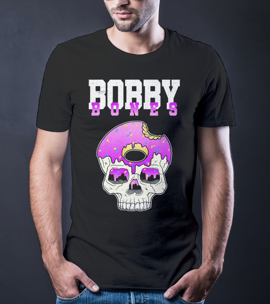 Bobby Bones Skull Donut Pink Sweet Death T-Shirt