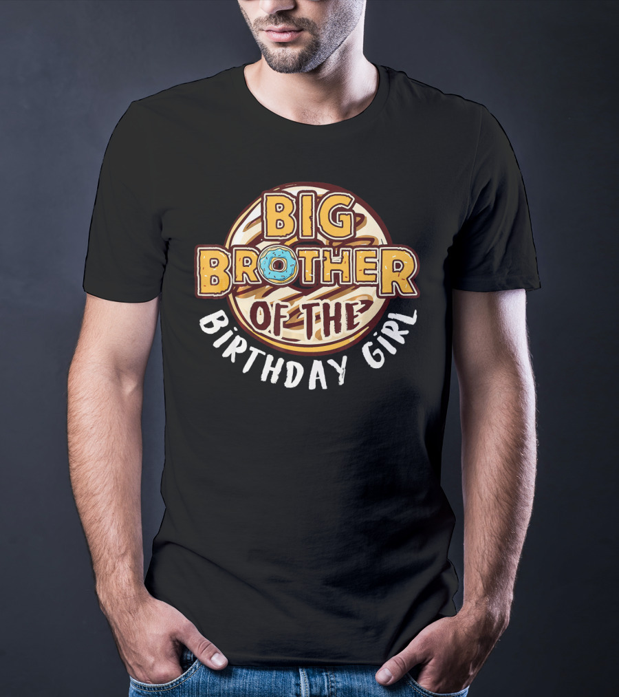 Big Brother Of The Birthday Girl Donut T-Shirt