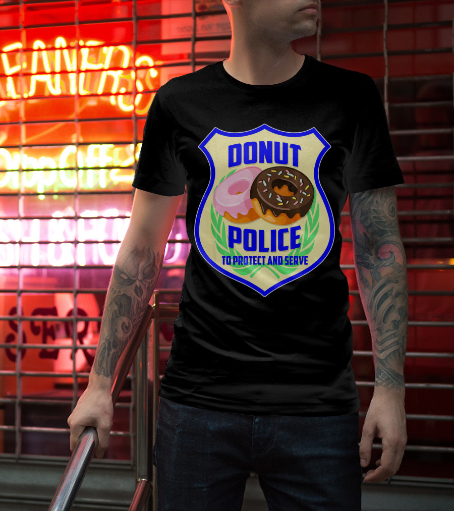 Donut Police To Protect And Serve Funny Donut Lovers T-Shirt