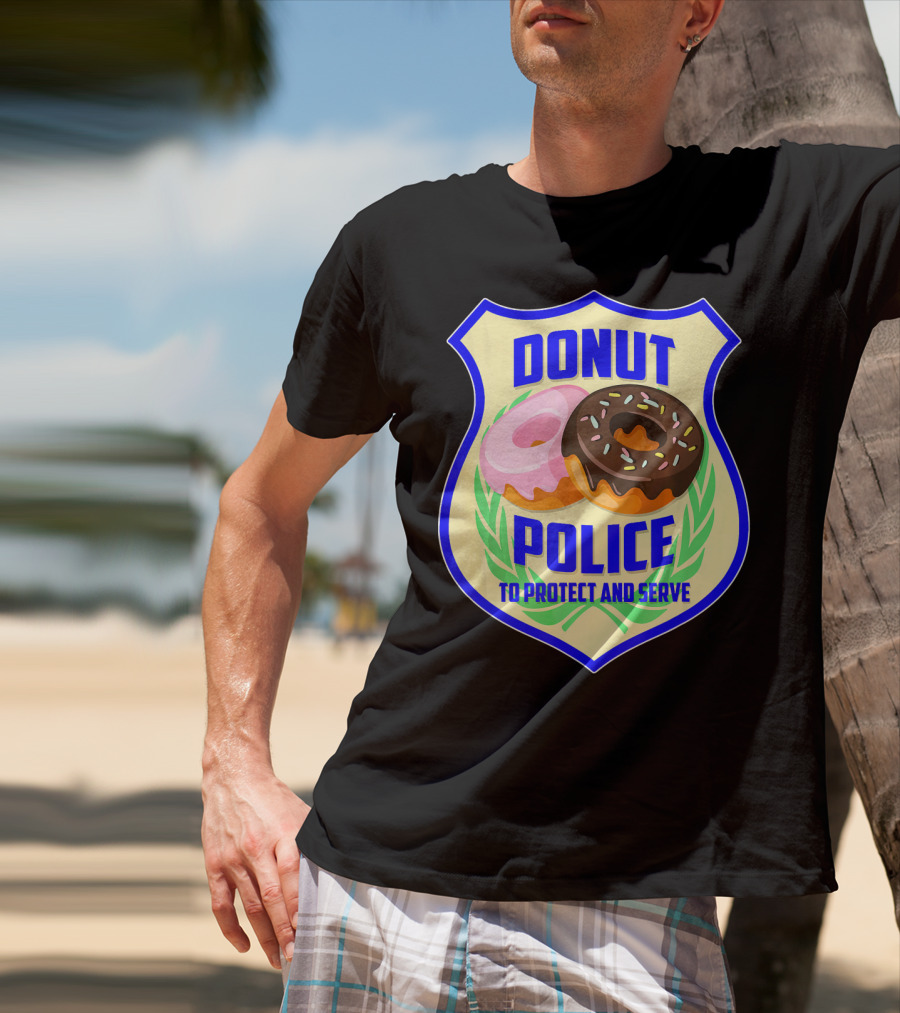 Donut Police To Protect And Serve Funny Donut Lovers T-Shirt