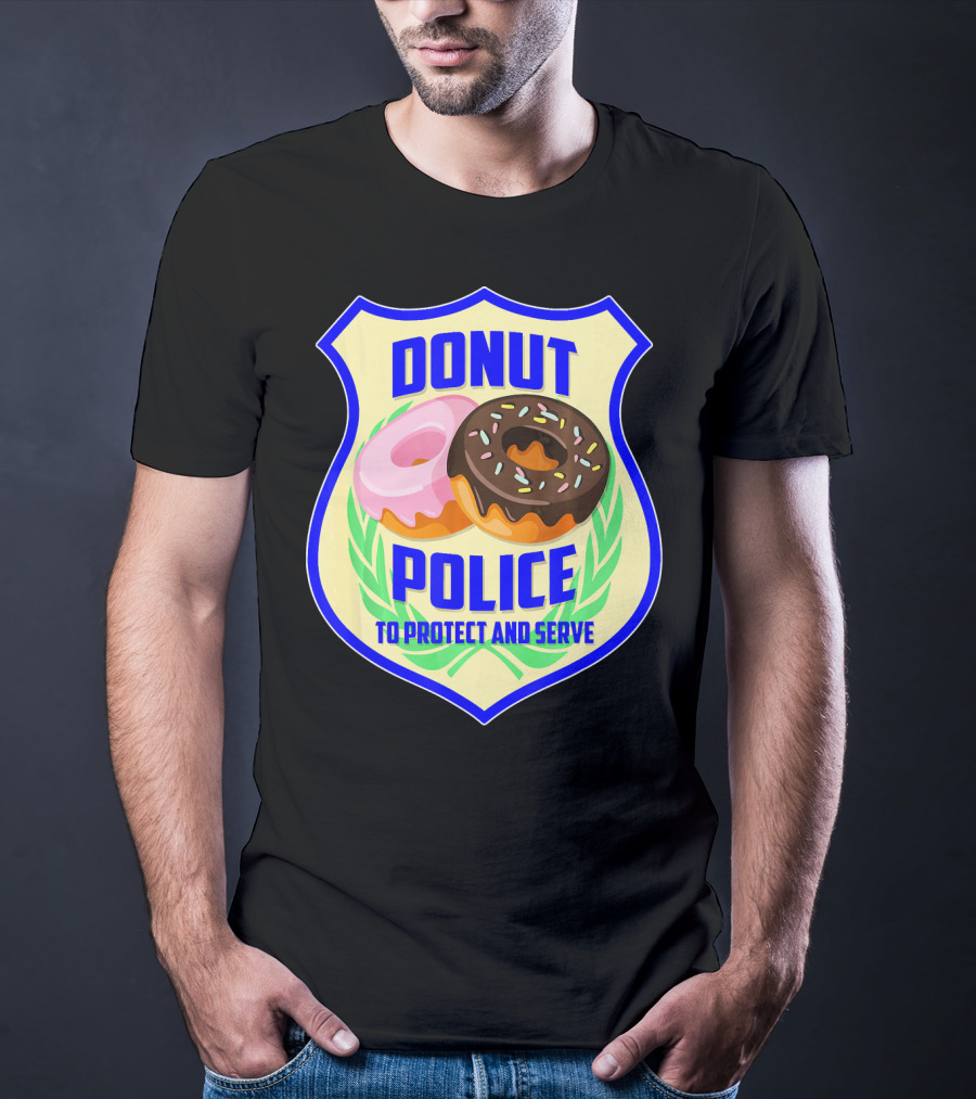 Donut Police To Protect And Serve Funny Donut Lovers T-Shirt