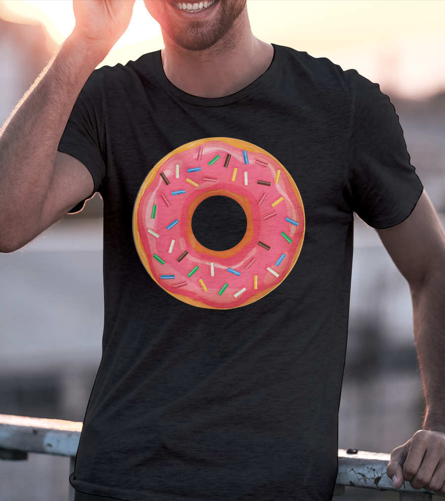 Simple Colorful Sprinkle Donut T-Shirt