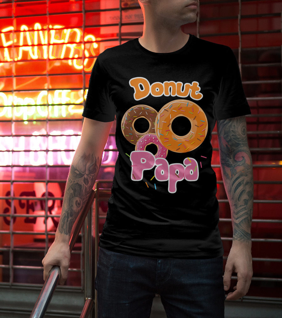 Donut Papa Fun Colorful Sprinkles T-Shirt