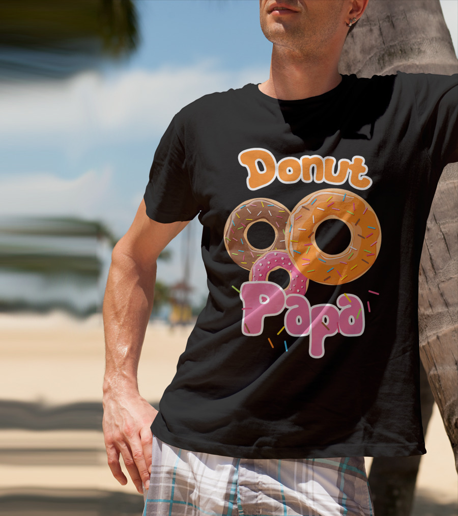 Donut Papa Fun Colorful Sprinkles T-Shirt