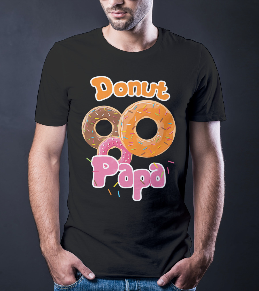 Donut Papa Fun Colorful Sprinkles T-Shirt