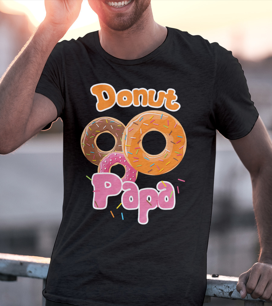 Donut Papa Fun Colorful Sprinkles T-Shirt
