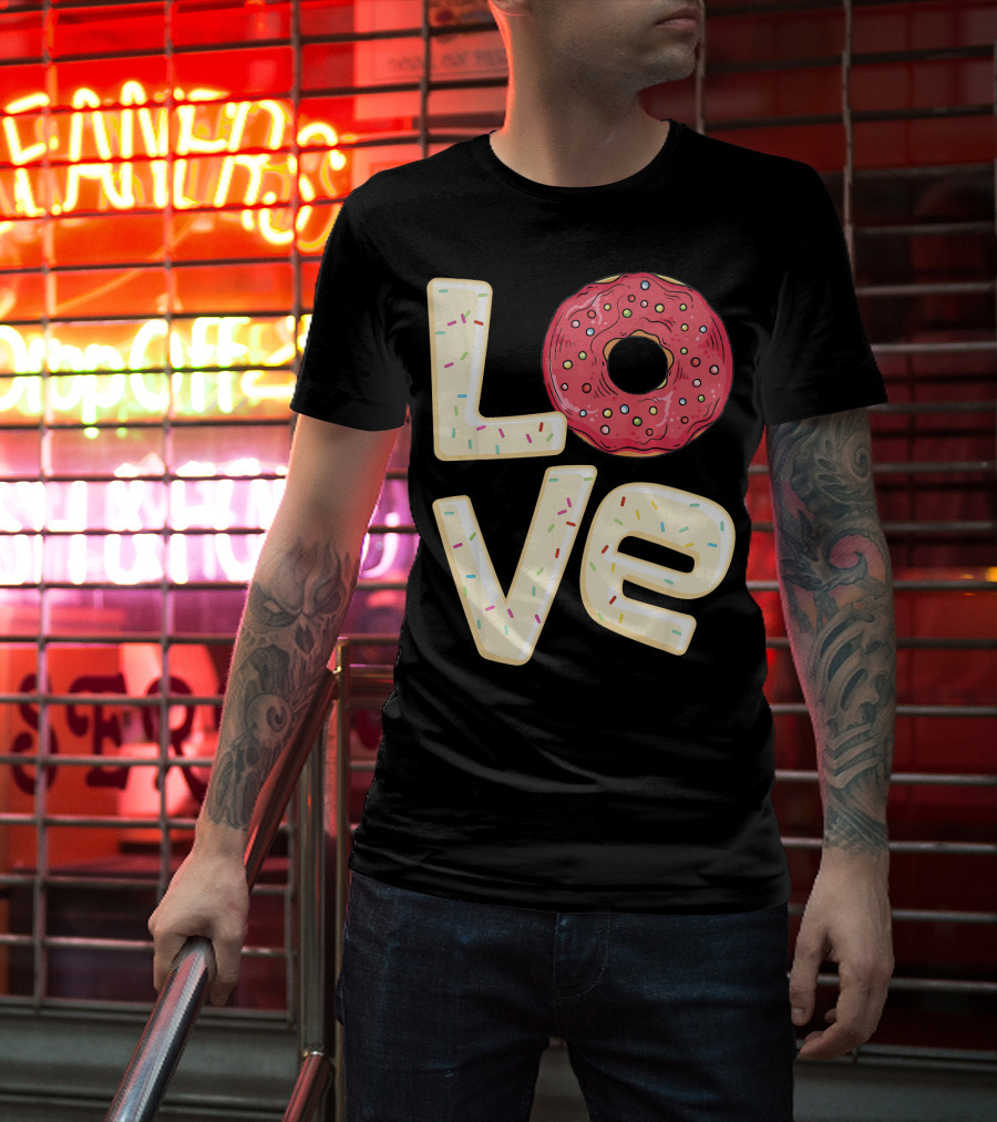 Funny I Love Bagel Donuts Sprinkled Love T-Shirt