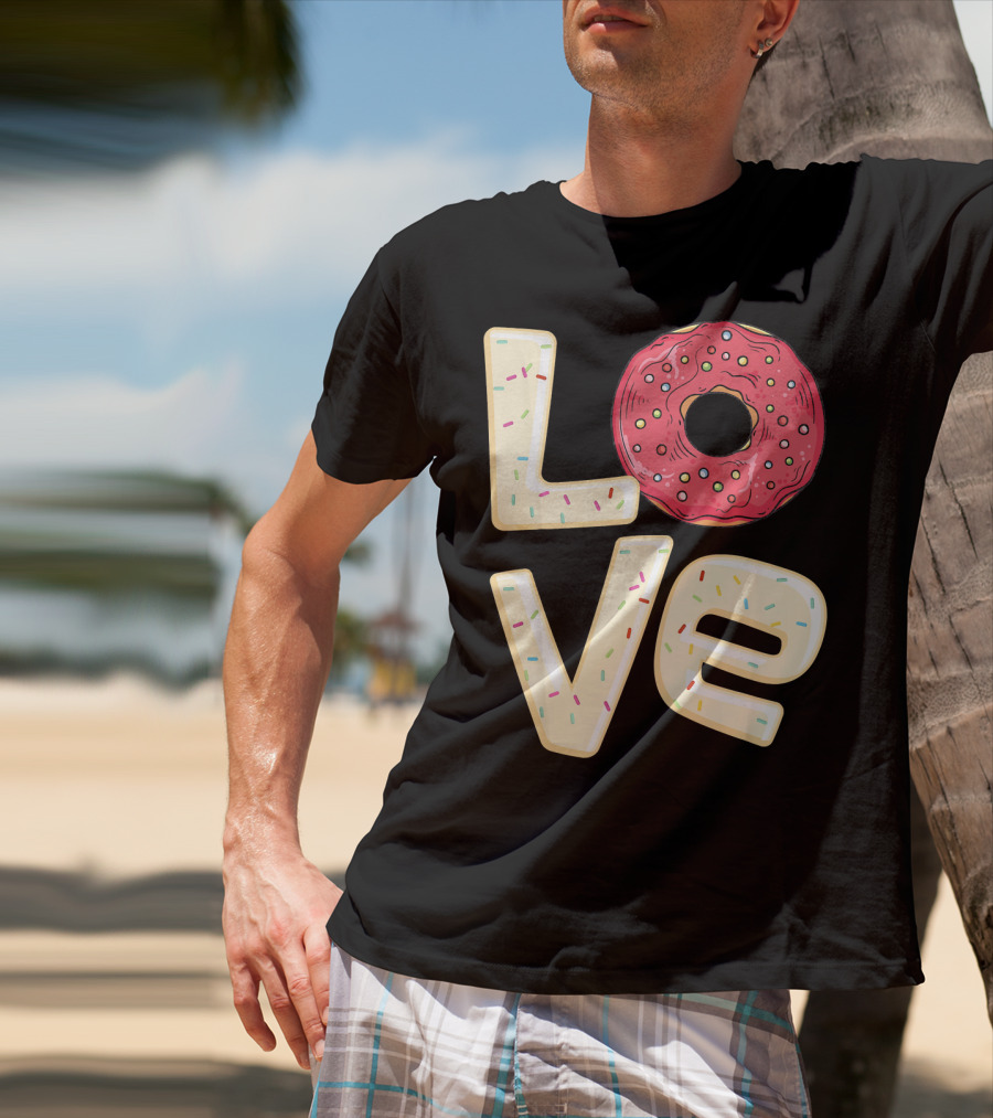 Funny I Love Bagel Donuts Sprinkled Love T-Shirt