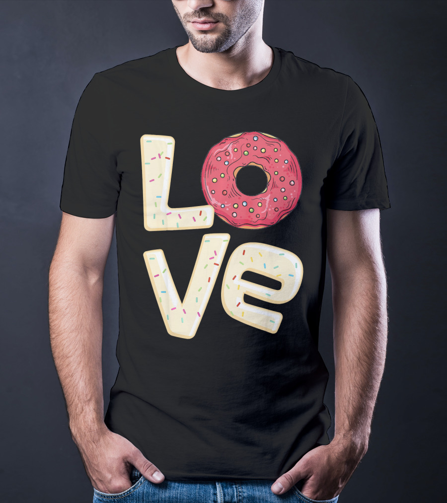 Funny I Love Bagel Donuts Sprinkled Love T-Shirt