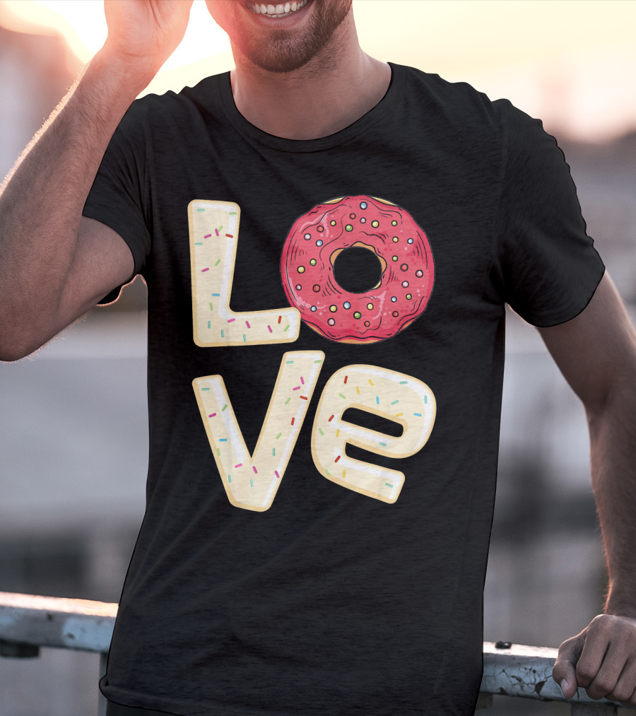Funny I Love Bagel Donuts Sprinkled Love T-Shirt