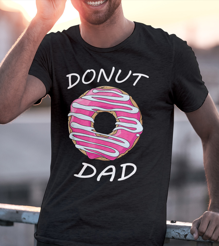DONUT DAD Pink Frosting Swirl T-Shirt