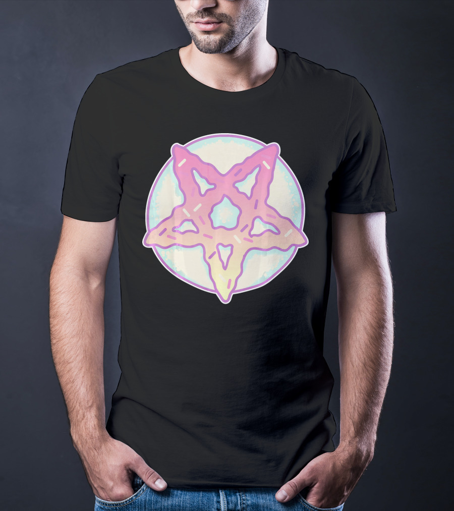 Pastel Goth Vaporwave Pentagram Satan Do Pastel Star T-Shirt