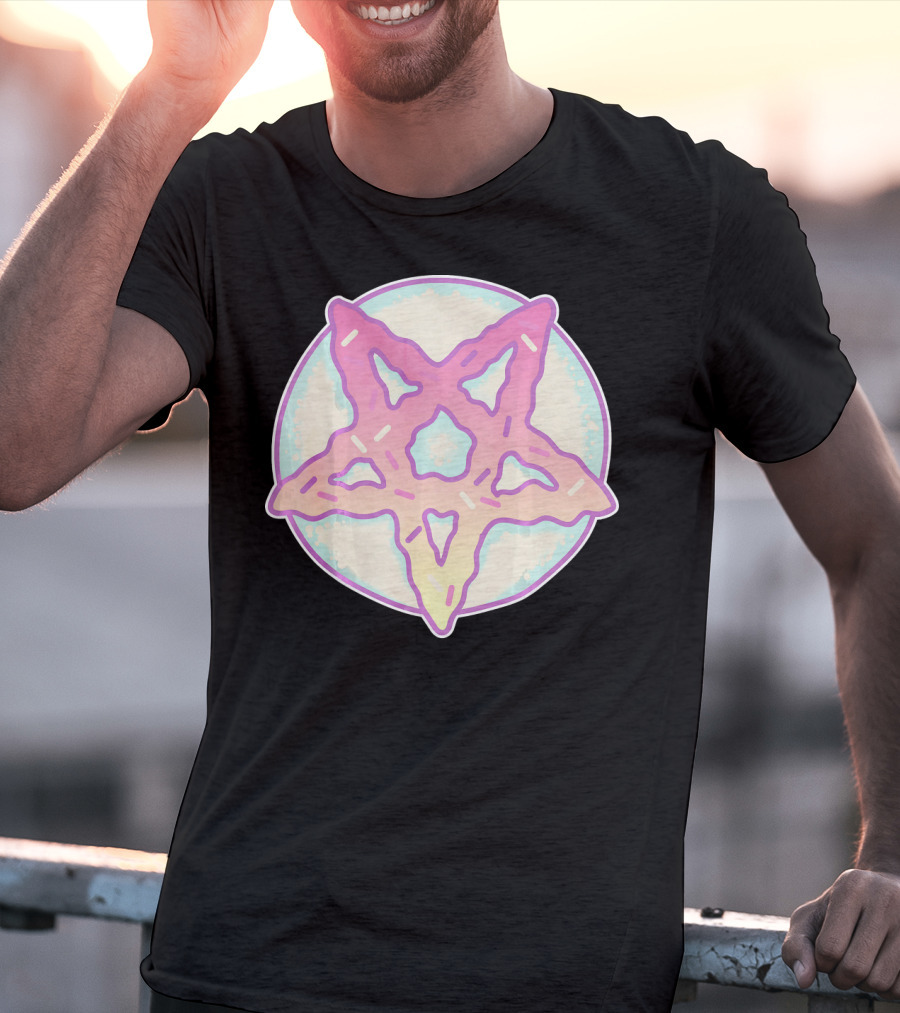 Pastel Goth Vaporwave Pentagram Satan Do Pastel Star T-Shirt