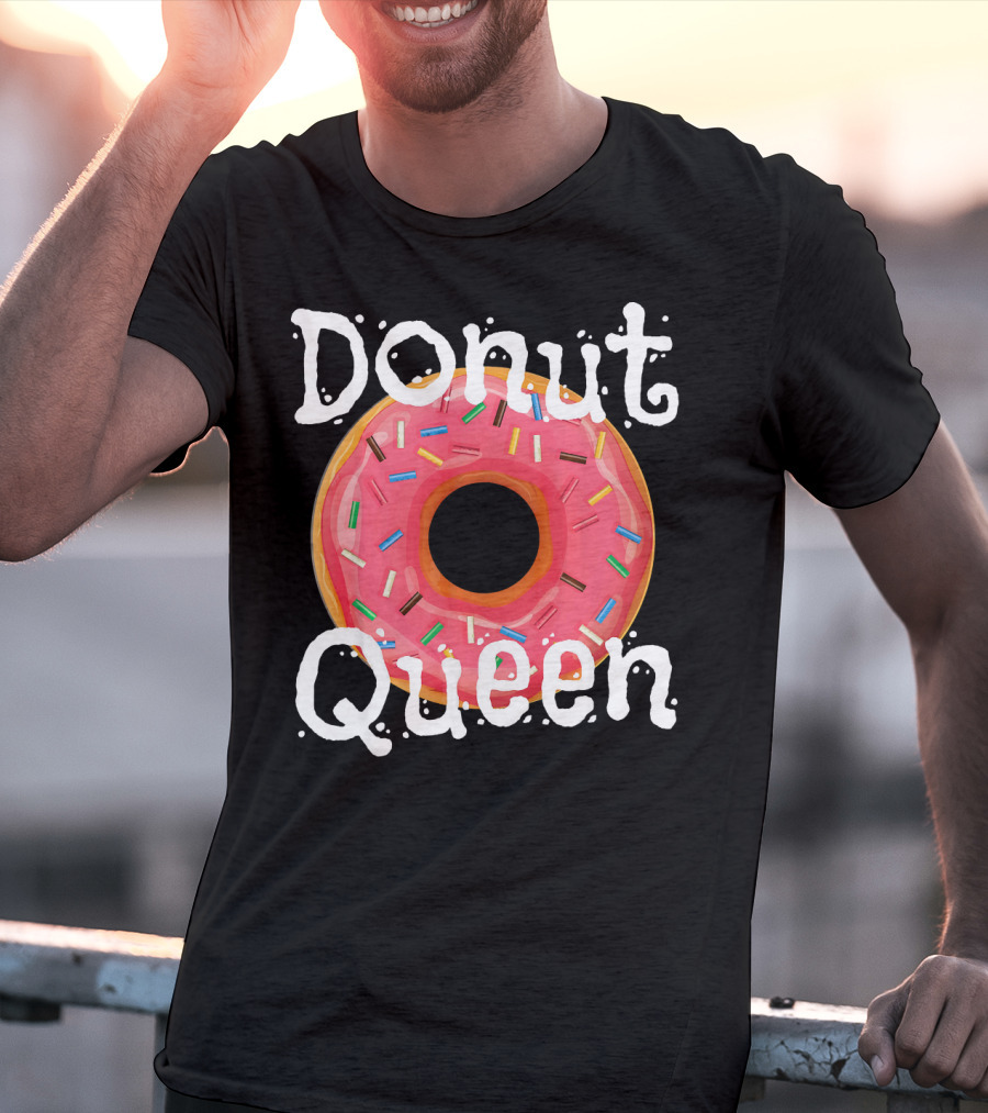 Donut Queen Sprinkled Pink Donut Enthusiast T-Shirt