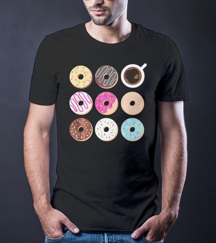 Wake Up To Donuts And Coffee With Sprinkles And Icing T-Shirt