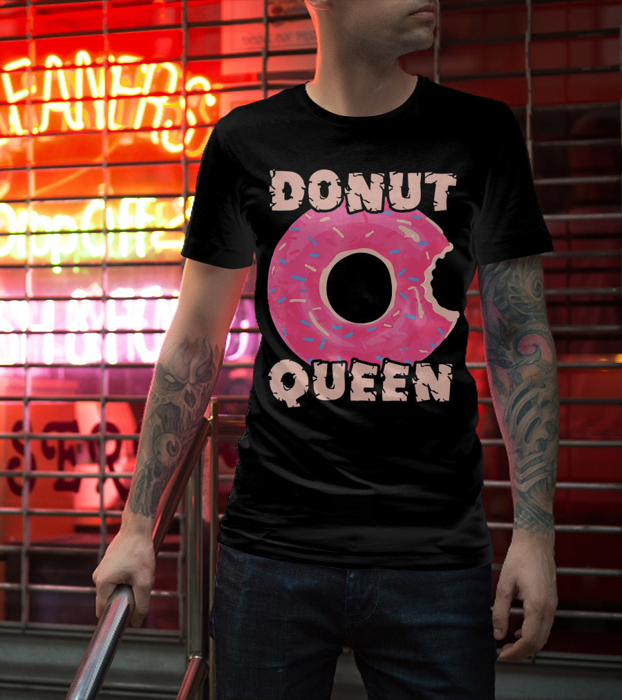 Donut Queen Pink Frosted Sprinkles Bite T-Shirt