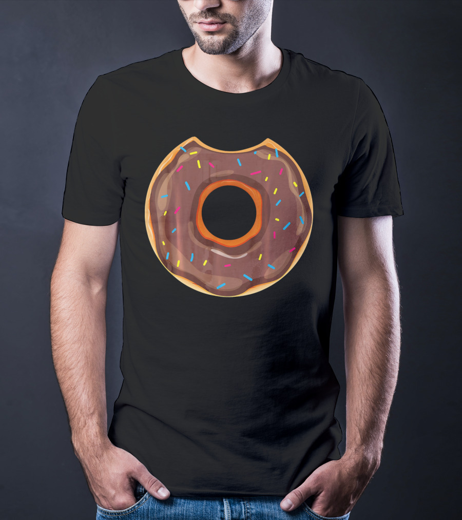 Cool Donut Halloween Chocolate Doughnut With Sprinkles T-Shirt