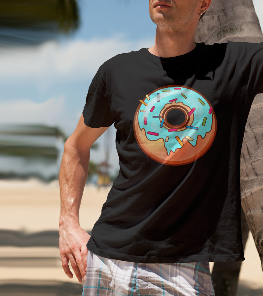 Humorous Mega Donut With Colorful Sprinkles T-Shirt