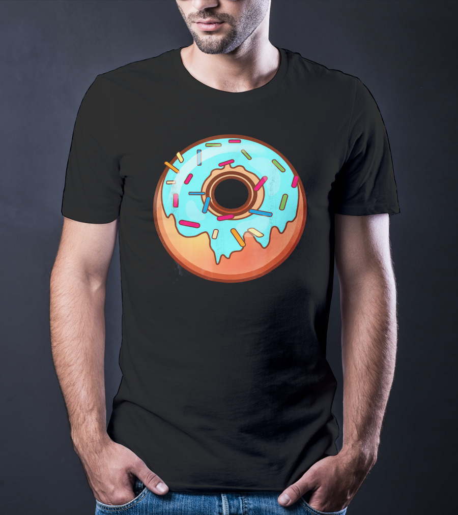 Humorous Mega Donut With Colorful Sprinkles T-Shirt