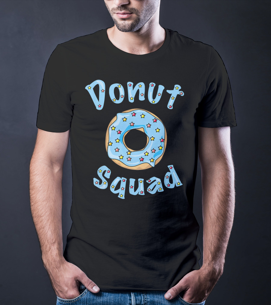 Donut Squad Blue Starry Frosted Cute Foodie Lover T-Shirt