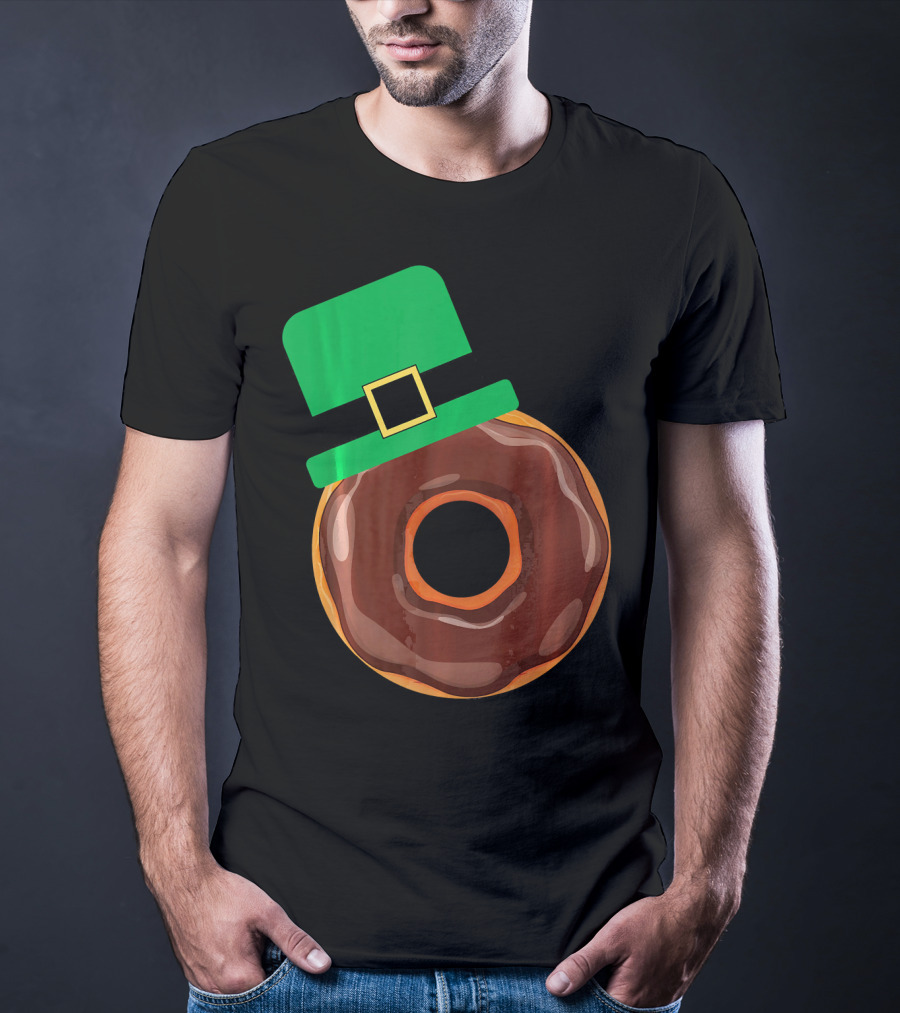 Chocolate Donut With Green Hat T-Shirt