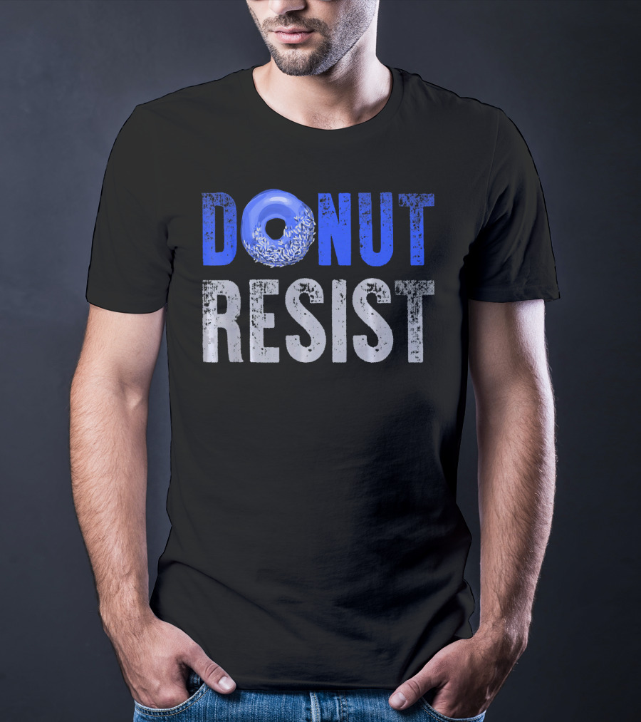 Police Officer Thin Blue Line Donut Resist T-Shirt