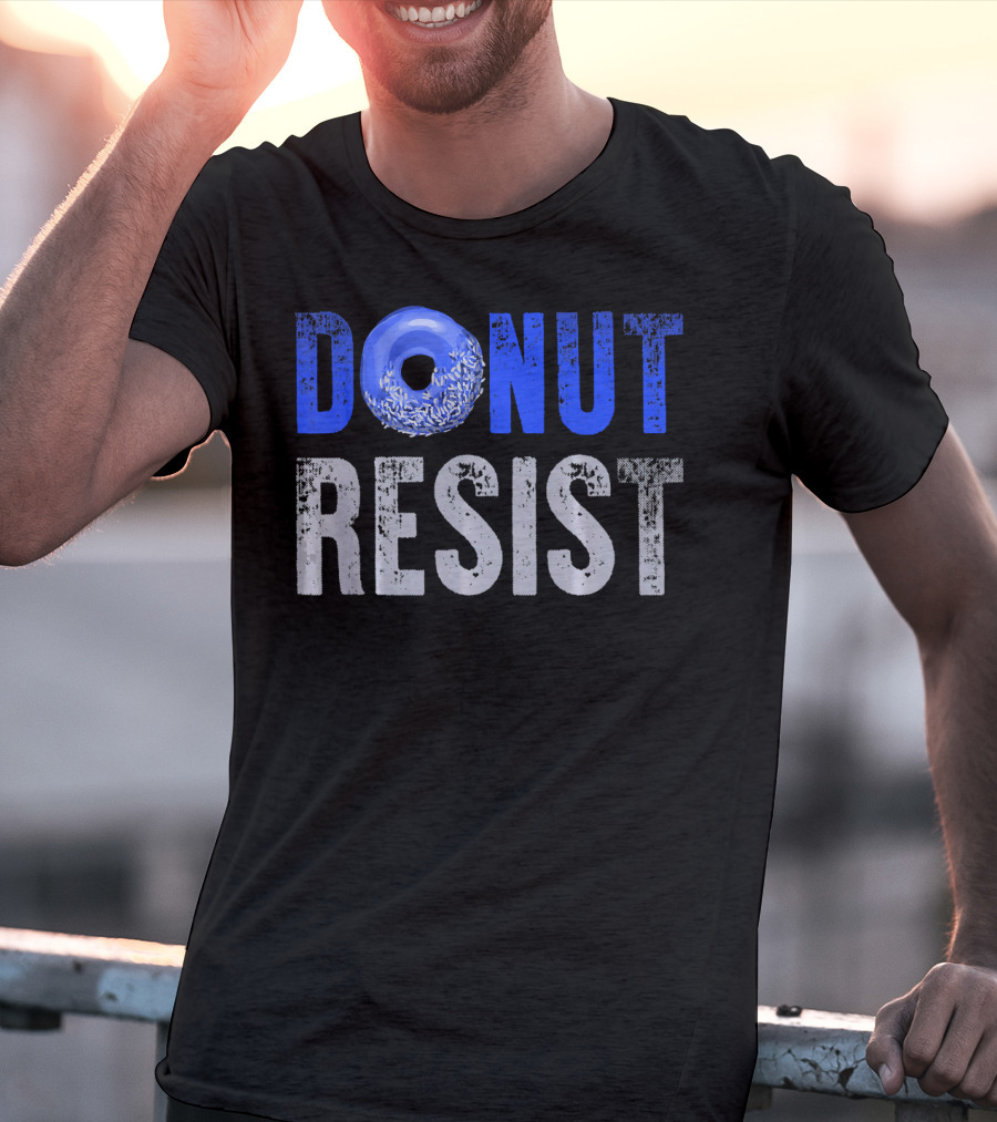 Police Officer Thin Blue Line Donut Resist T-Shirt